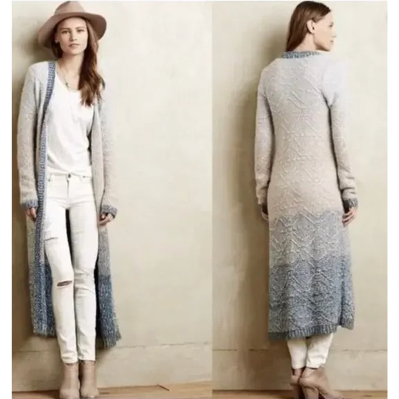 MOTH Anthropologie Ombre Loopstitch Duster Cardigan Size M –‎ Boho Festival - Picture 1 of 8